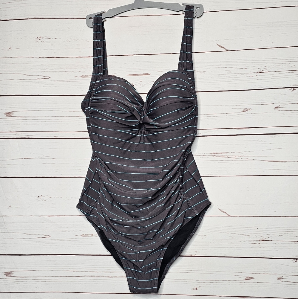 Bond-eye Australia Striped One-Piece Swimsuit